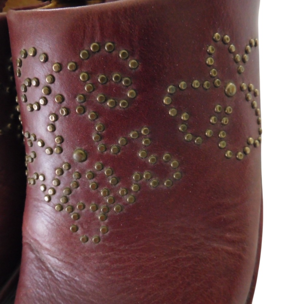 Ariat Clogs Womens 8.5 B Brown Leather Strathmore Studs Western Slip On Shoes - Picture 5 of 8